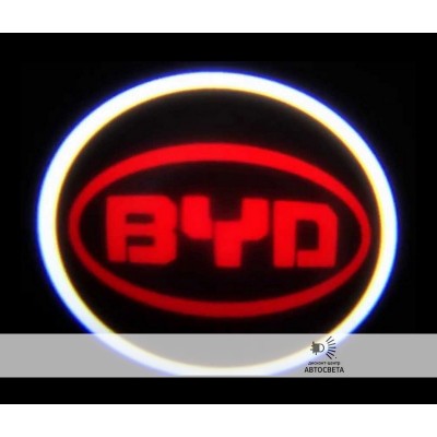 Проекция на двери с эмблемой BYD